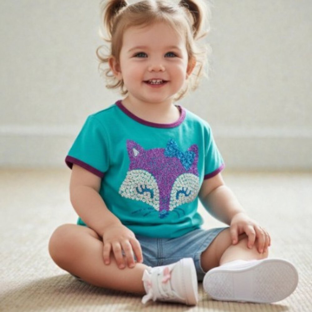 Pekkle Sparkle Fox T-Shirt Size 2/3